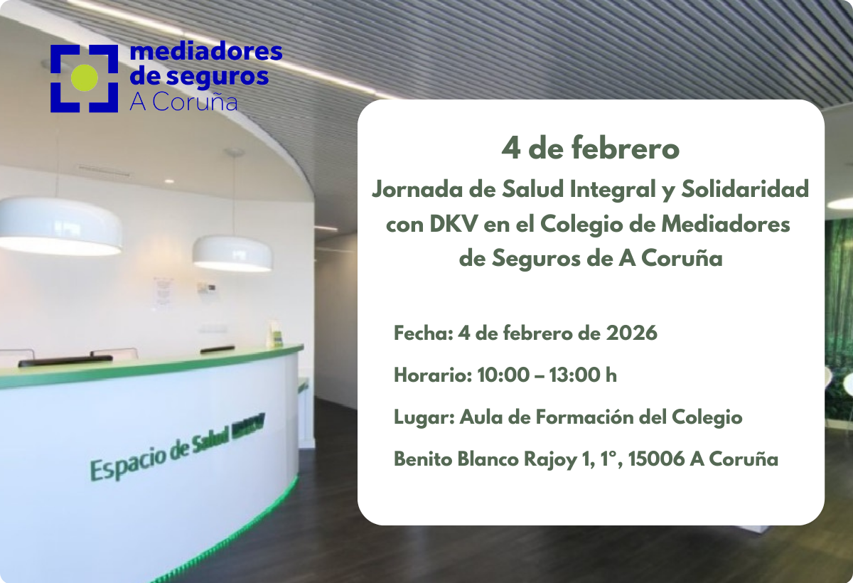 Jornada de Salud Integral y Solidaridad con DKV en el Colegio de Mediadores de A Coruña
